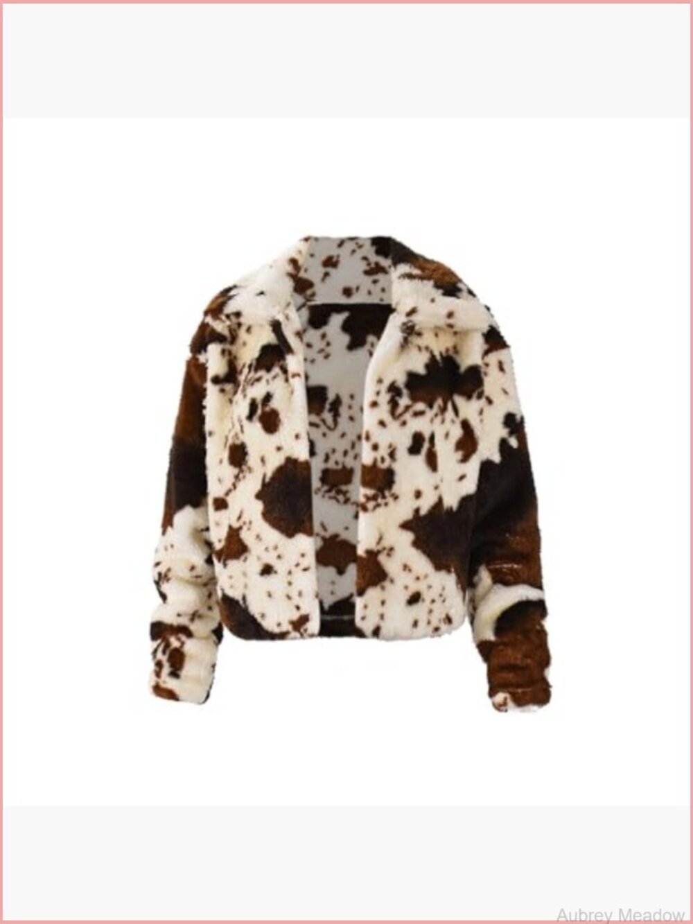 Cropped Fleece Jacket Long Sleeve Cardigan Coat - Picture 4 of 6